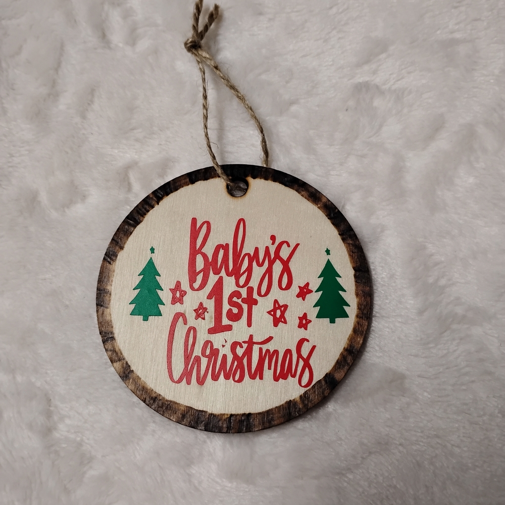 Baby's 1st Christmas Ornament - Red and Green